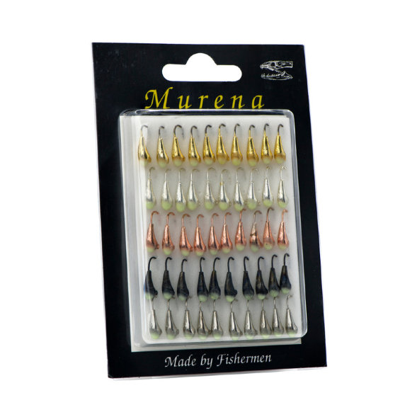 Мормышка особая  уралка с ушком диам.3/1 с фосфор пяткой набор уп.50шт