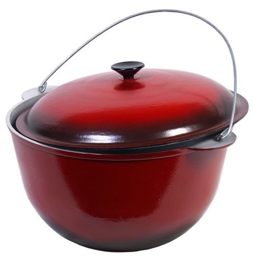 Казан 8л с крышкой эмаль д.280