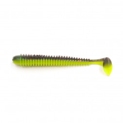 Виброхвост YAMAN PRO Betta, р.4,5 inch, цвет #32 - Black Red Flake/Chartreuse уп. 5 шт.