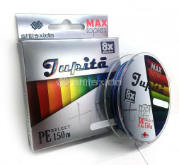 Шнур плетеный Shii Saido Jupita 8X, L-150 м, d-0,10 мм test-4,5 кг, multicolor