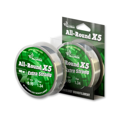 Леска Allvega All-round X5 0.14 100м