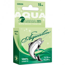 Леска-шнур Aqua Aqualon 15м*0.16мм зимняя темно-зеленая