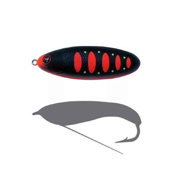 Блесна - незацепляйка SPRUT Bloody Woody Weedless Spoon 70S 15г/MBKHTR