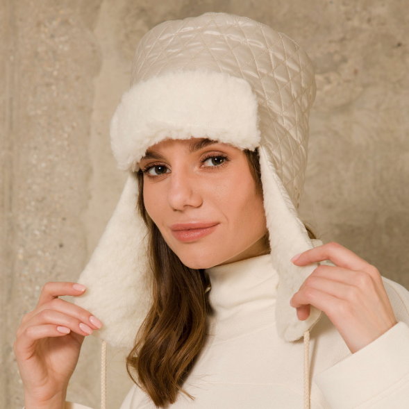 Шапка Woolhouse женская Норви молочный р-р 56