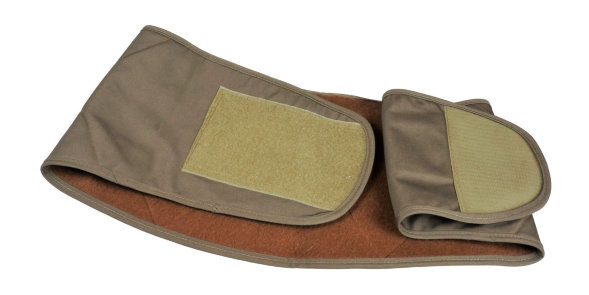 Пояс стёганый Eurowool р - 46, 100% валяной верблюжей шерсти на липучке