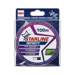 Леска IAM STARLINE INFINITY 100m Хамелеон Зелёный d0.261