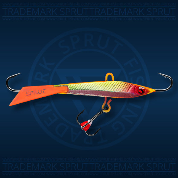 Балансир рыболовный для зимней рыбалки Sprut Hiko №7 18г 70мм CLN-UV-3D+тр. с ф/к