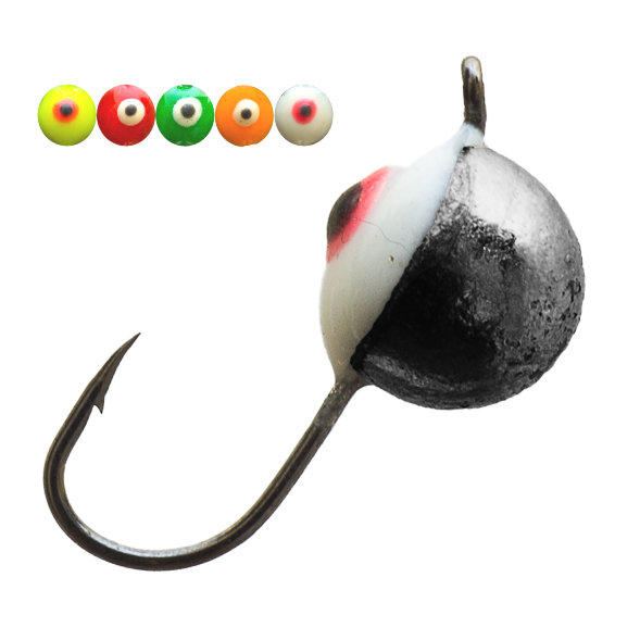 Мормышка вольфрамовая Lumicom Полусфера окун./фосф. глаз Ф4 BNiP