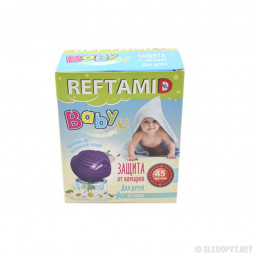 Репеллент Рефтамид Детский комплект фумигатор+флакон с жидкостью, 45 ночей, без запаха 2993
